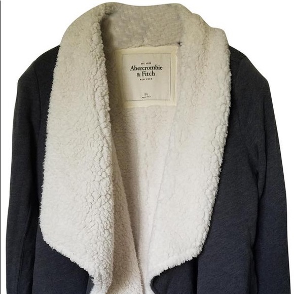 abercrombie sherpa lined cardigan